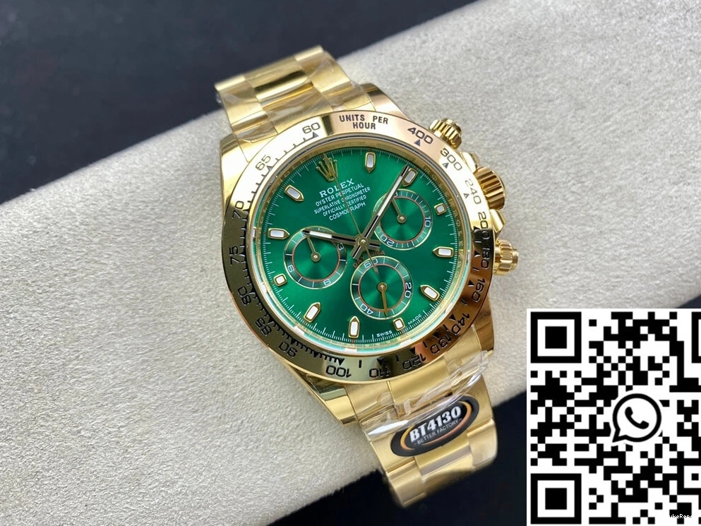 Yellow Dial Green Daytona Gold Rolex M116508-0013 Factory BT 1028